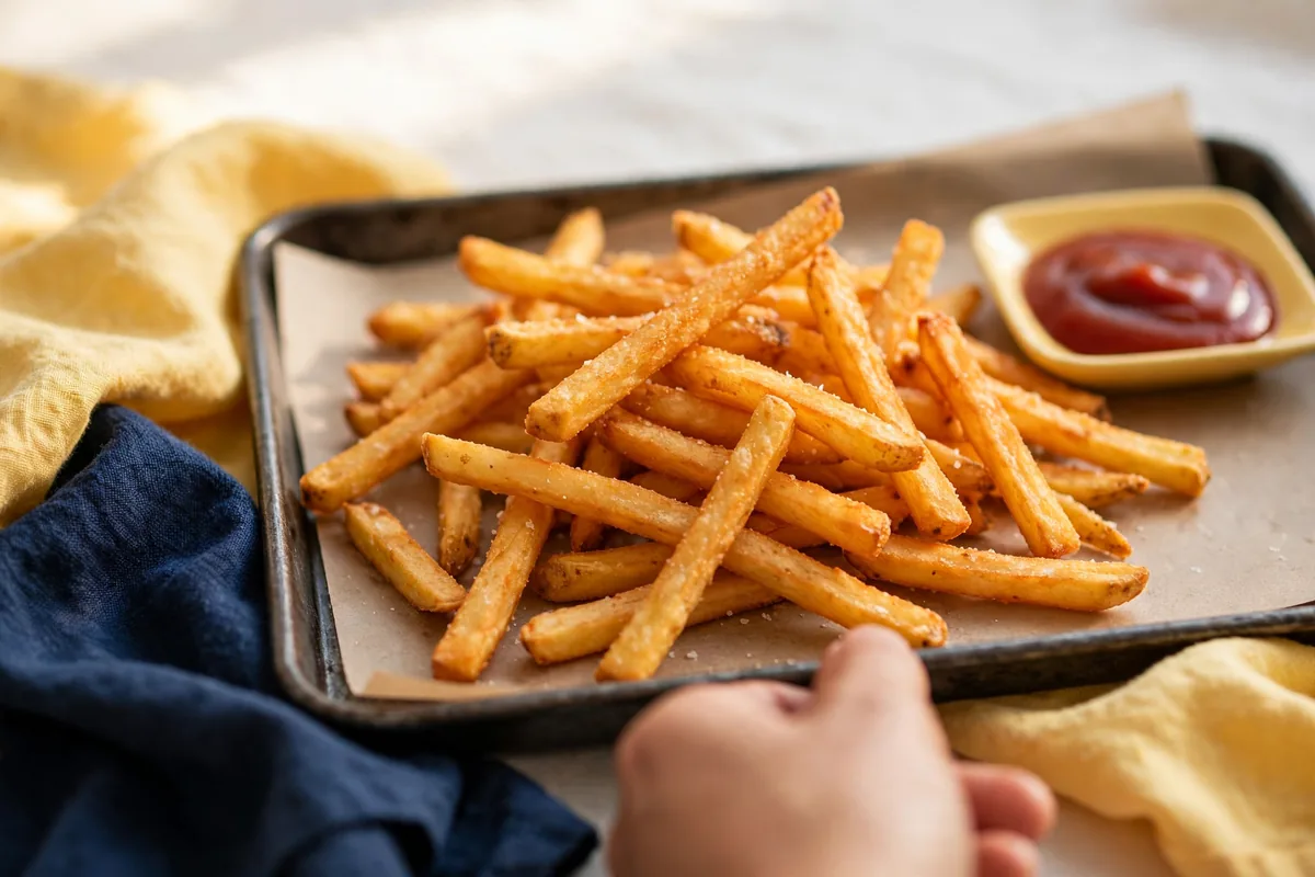 A tray of fries